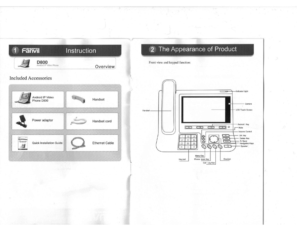 FANVIL D800 QUICK INSTALLATION MANUAL Pdf Download ManualsLib