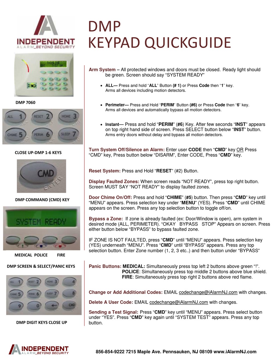 DMP ELECTRONICS 7060 QUICK MANUAL Pdf Download | ManualsLib