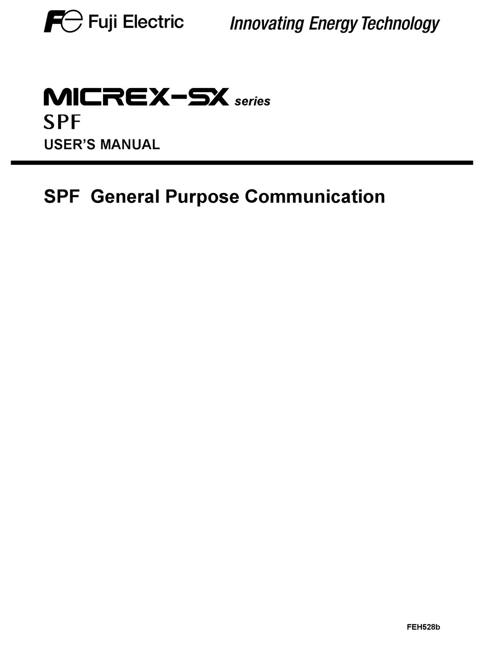 Fuji Electric Micrex Sx Series User Manual Pdf Download Manualslib