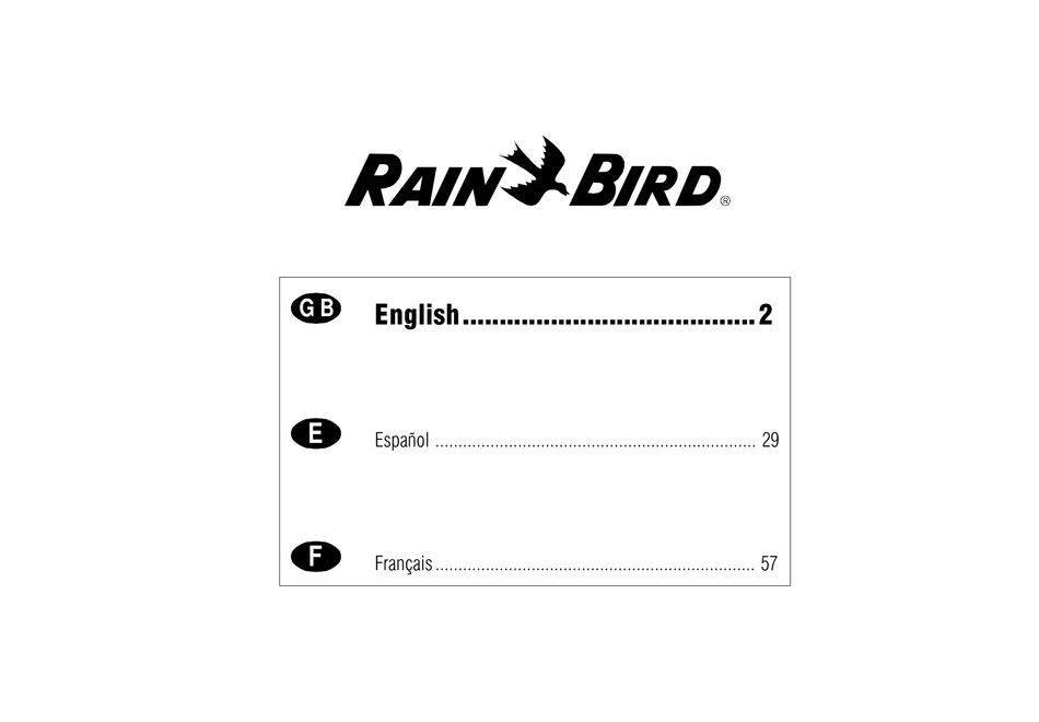 RAIN BIRD E-6C MANUAL FOR USE Pdf Download | ManualsLib