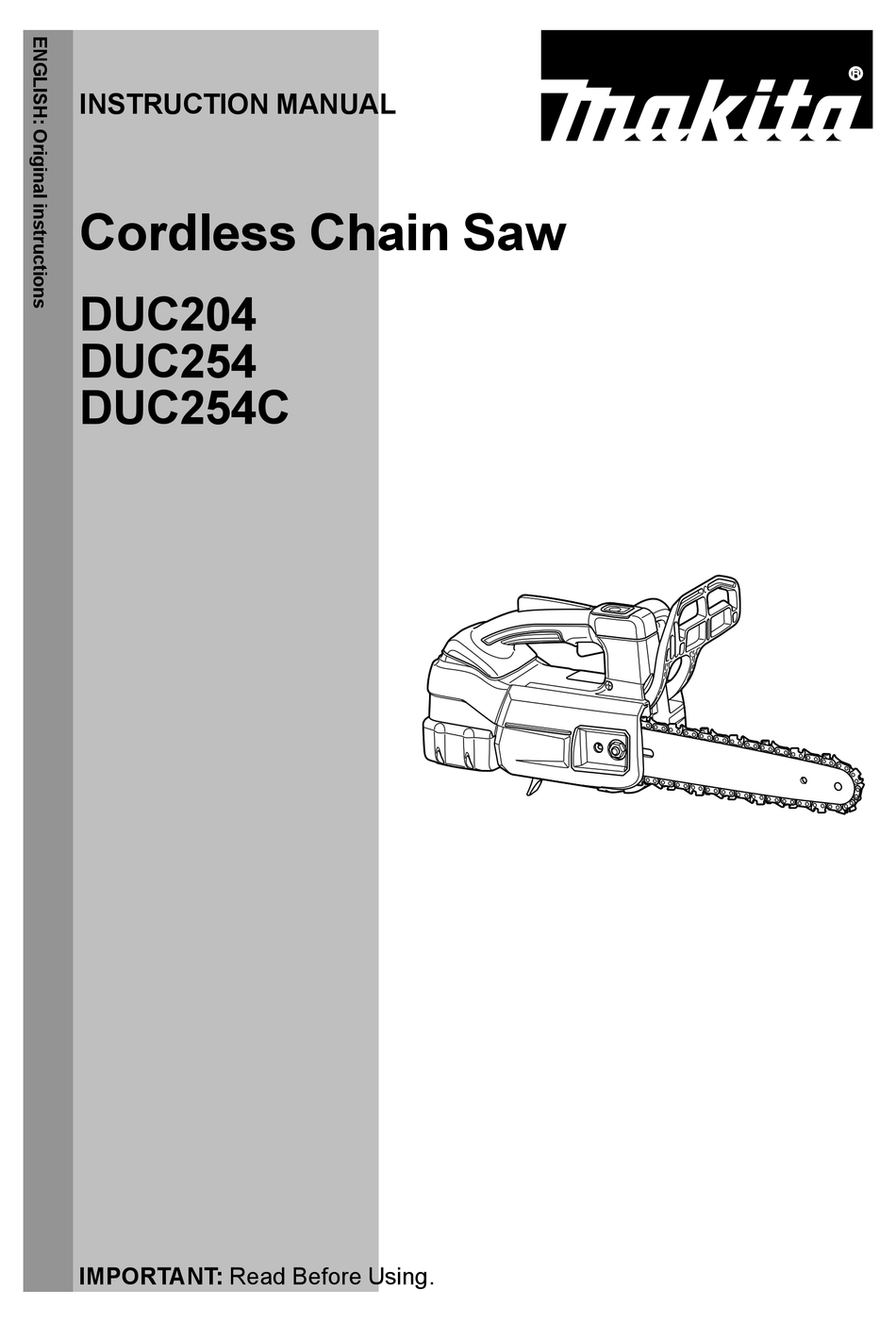 MAKITA DUC204 INSTRUCTION MANUAL Pdf Download | ManualsLib