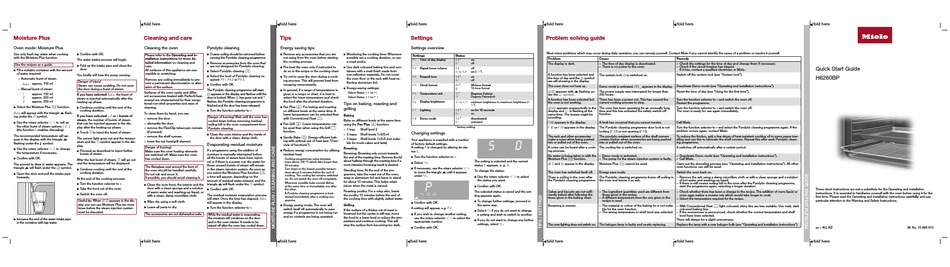 MIELE H6260BP QUICK START MANUAL Pdf Download | ManualsLib