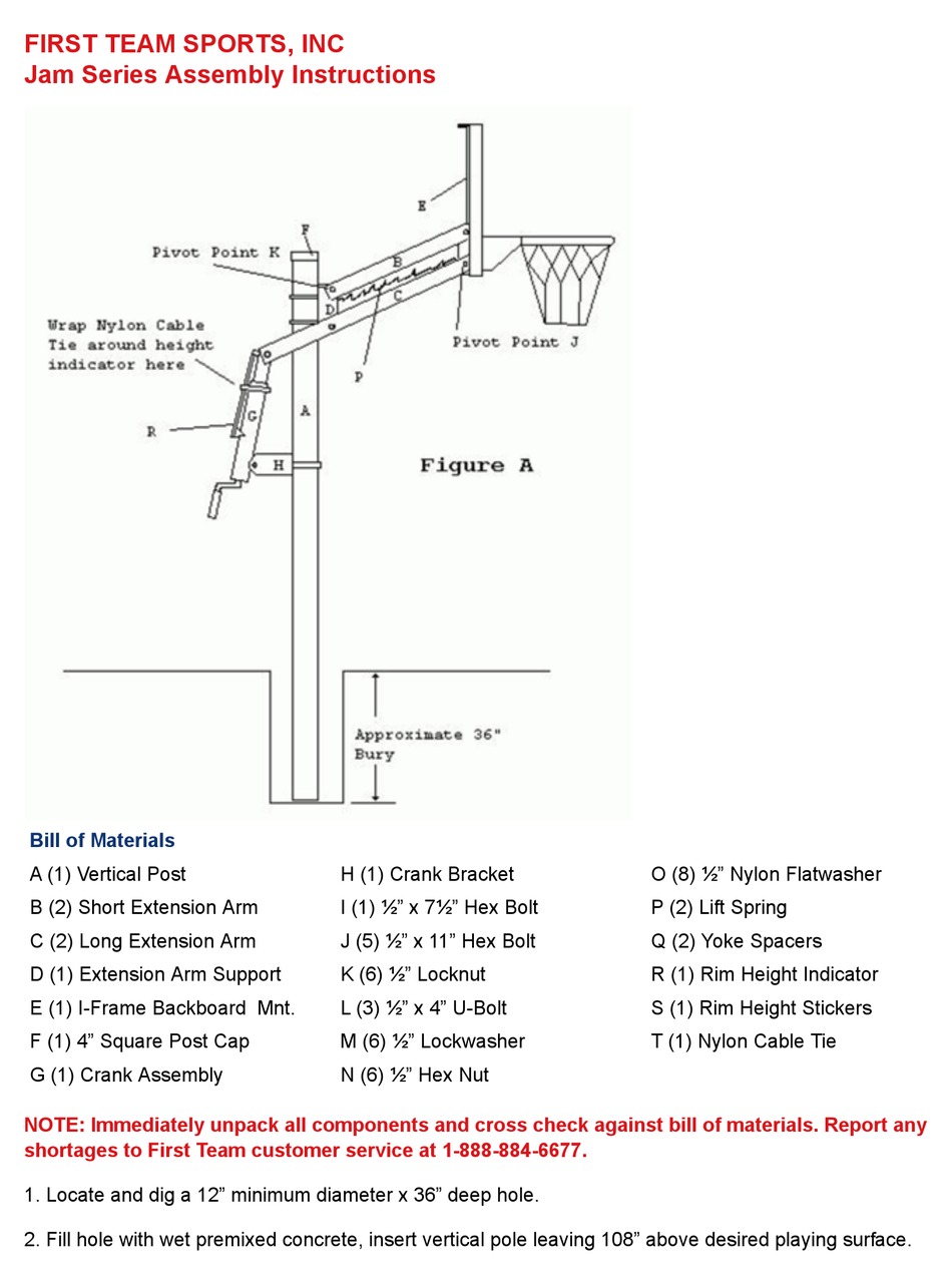 First Team Sports Jam Series Assembly Instructions Pdf Download Manualslib