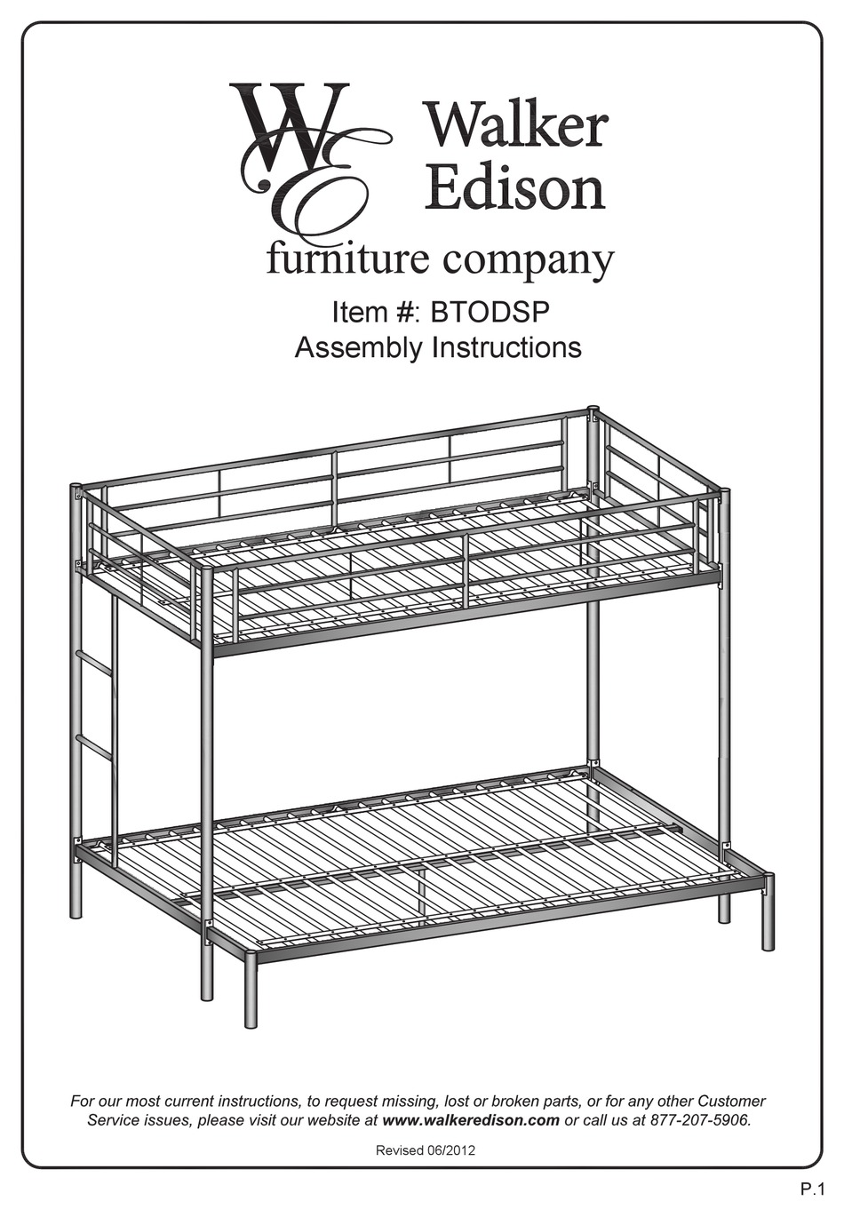 WALKER EDISON BTODSP ASSEMBLY INSTRUCTIONS MANUAL Pdf Download ManualsLib