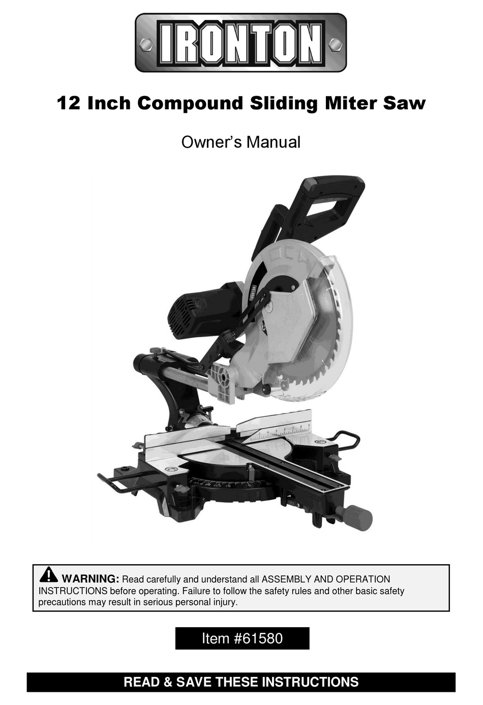 Ironton shop miter saw