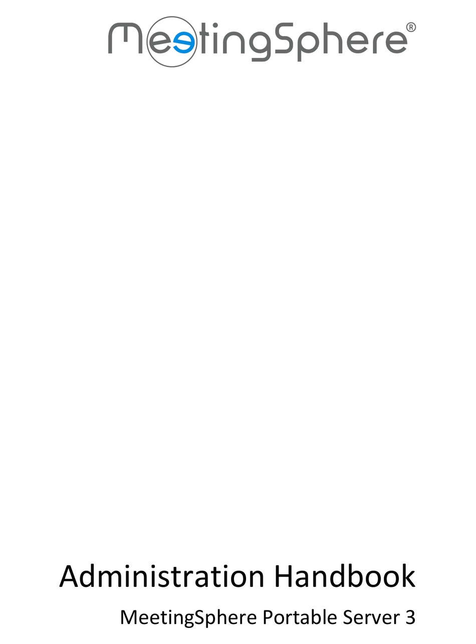 MEETINGSPHERE PORTABLE SERVER BOX ADMINISTRATION MANUAL Pdf Download ManualsLib