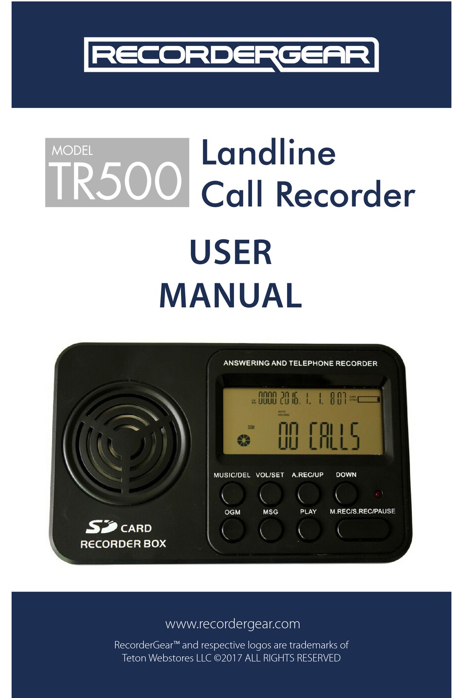 tr500 landline phone call recorder