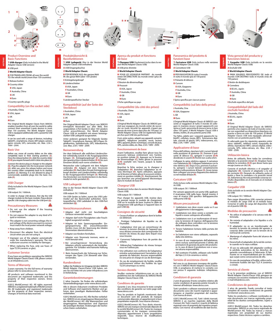 SKROSS CLASSIC USB MANUAL Pdf Download ManualsLib