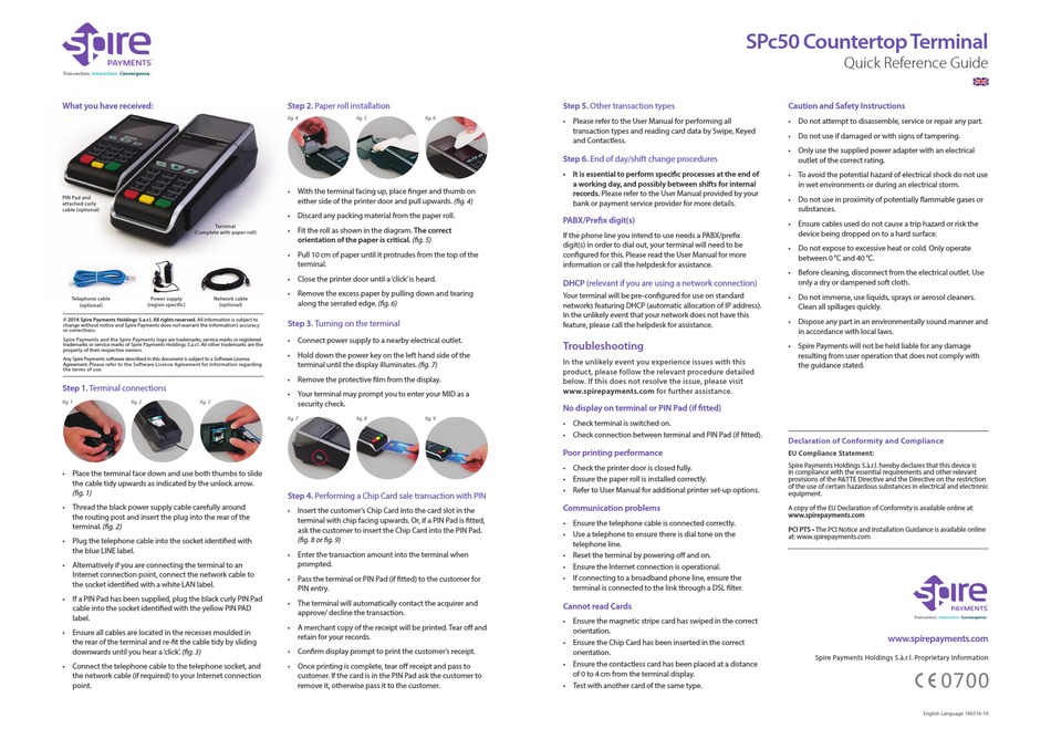 SPIRE SPC50 QUICK REFERENCE MANUAL Pdf Download ManualsLib