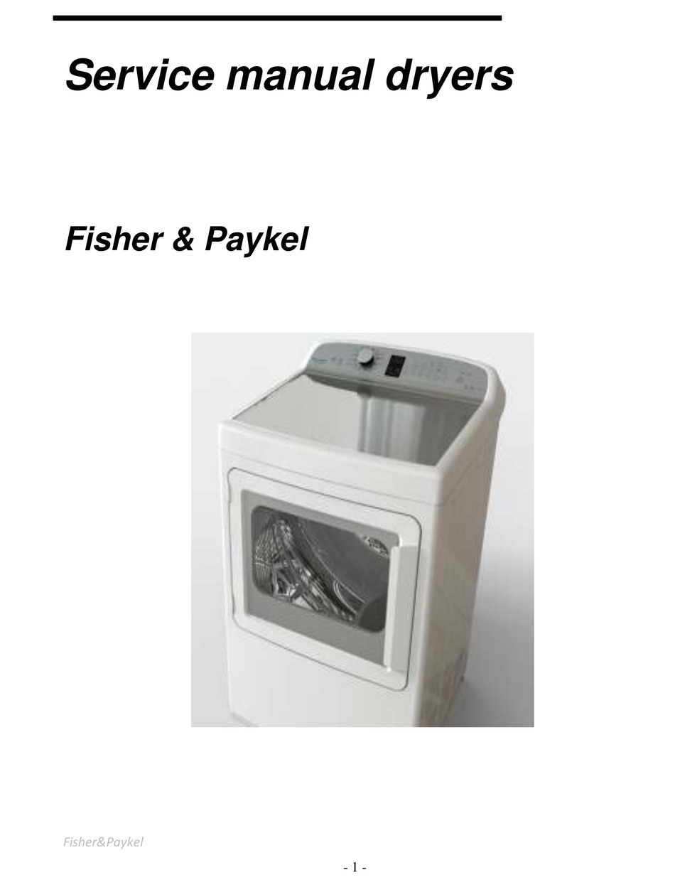 FISHER & PAYKEL DE7027J1US SERVICE MANUAL Pdf Download | ManualsLib