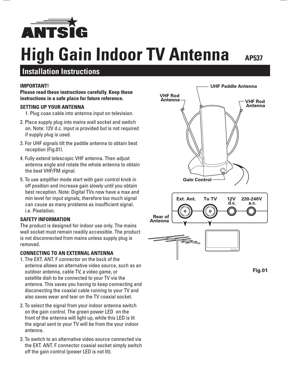 ANTSIG AP537 INSTALLATION INSTRUCTIONS Pdf Download ManualsLib