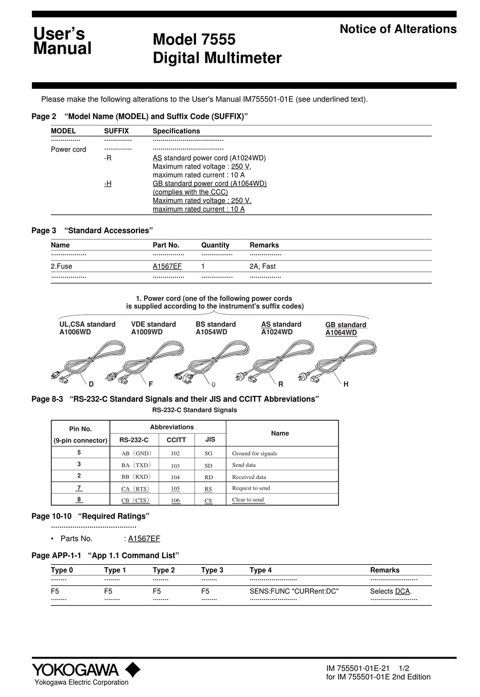 YOKOGAWA 7555 USER MANUAL Pdf Download ManualsLib