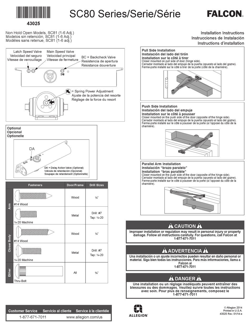 FALCON SC81 INSTALLATION INSTRUCTIONS Pdf Download ManualsLib