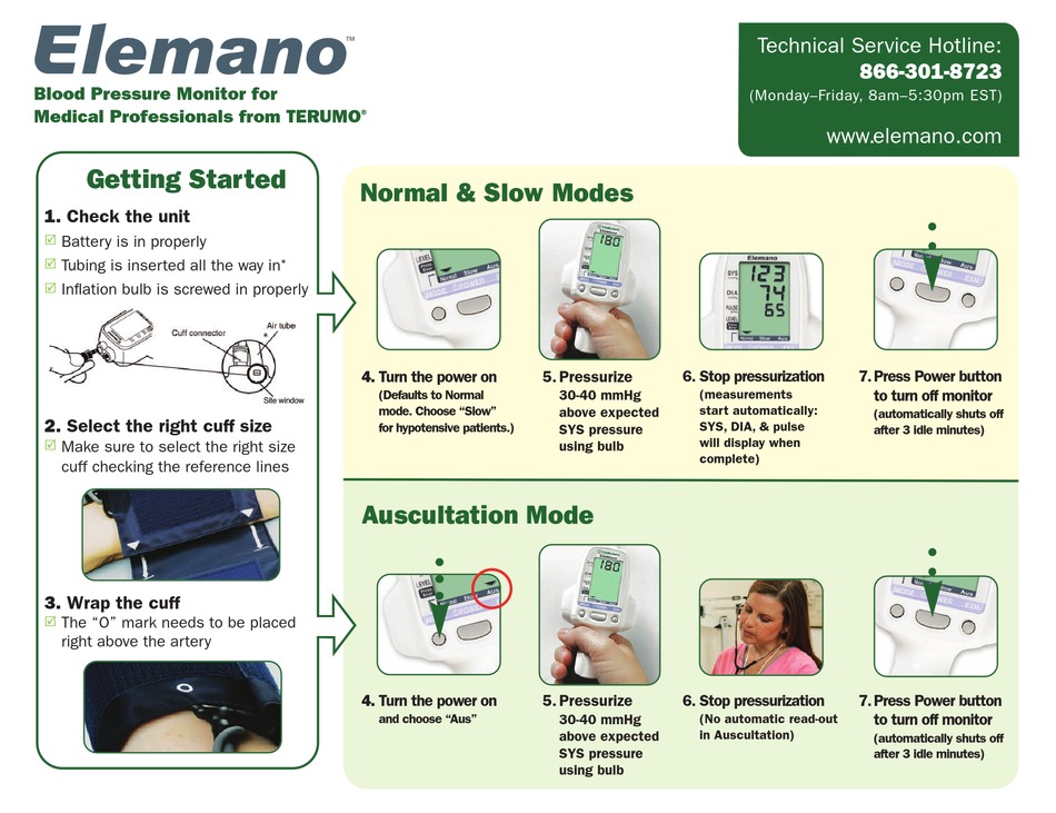 TERUMO ELEMANO QUICK START USER MANUAL Pdf Download ManualsLib