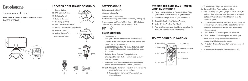 BROOKSTONE PANORAMA HEAD MANUAL Pdf Download ManualsLib