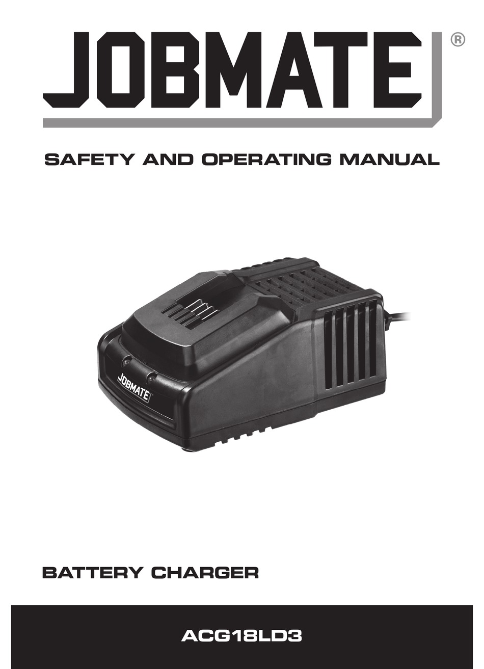 JOBMATE ACG18LD3 SAFETY AND OPERATING MANUAL Pdf Download | ManualsLib