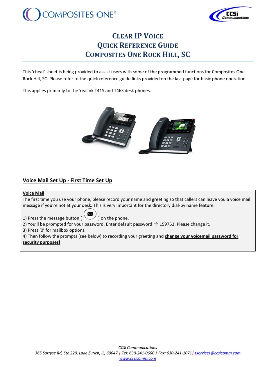 YEALINK T41S QUICK REFERENCE MANUAL Pdf Download | ManualsLib