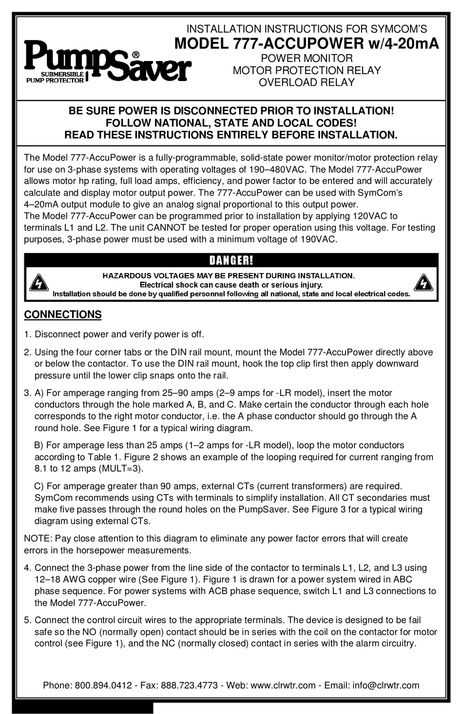PUMPSAVER 777 INSTALLATION INSTRUCTIONS MANUAL Pdf Download ManualsLib