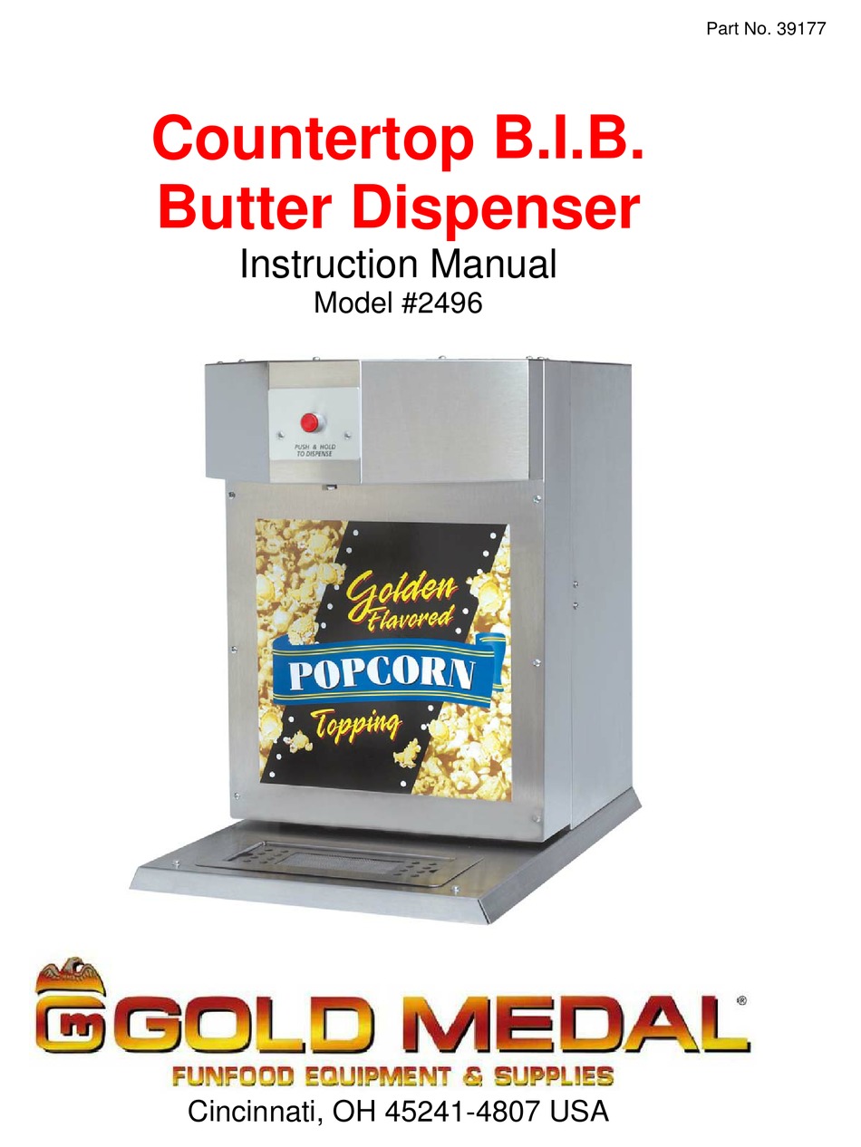 Gold Medal Popcorn Butter Topping Dispenser