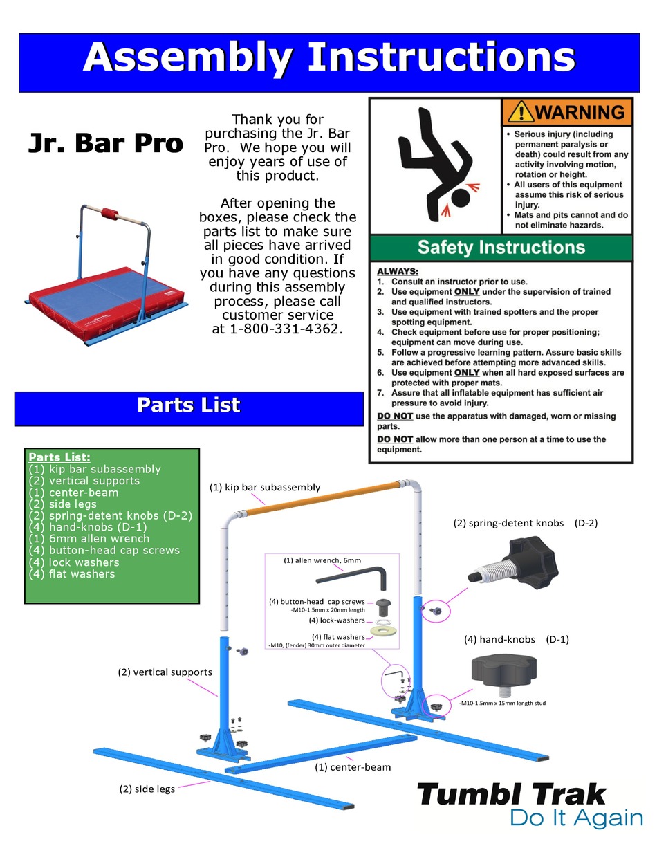 tumbl trak jr bar pro