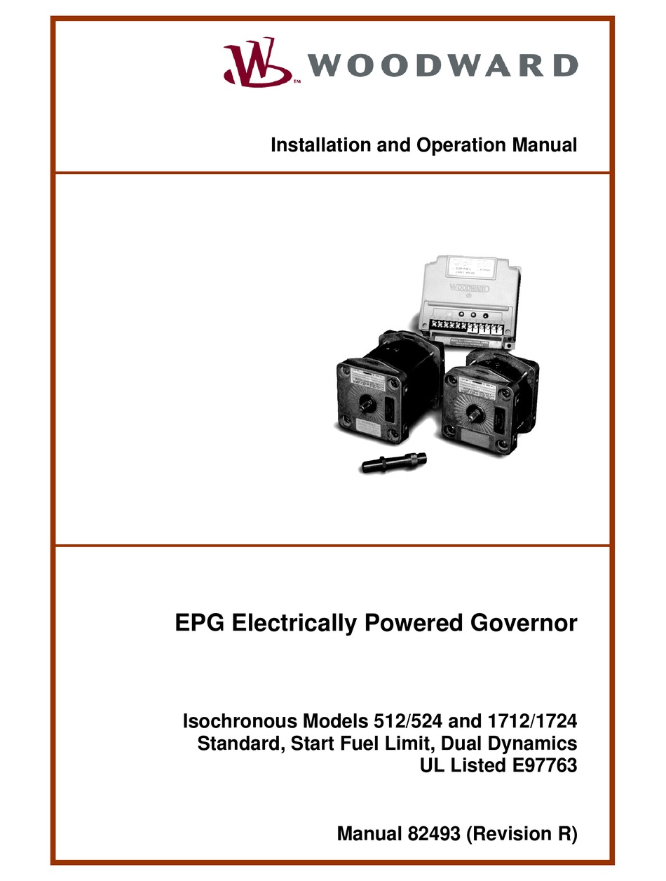 WOODWARD EPG 512 INSTALLATION AND OPERATION MANUAL Pdf Download