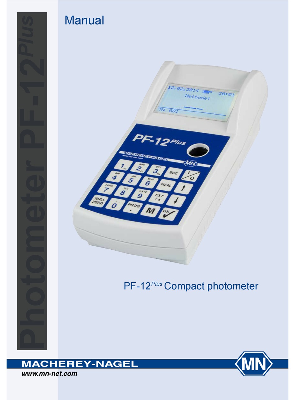 Macherey Nagel Pf 12 Plus Manual Pdf Download Manualslib 
