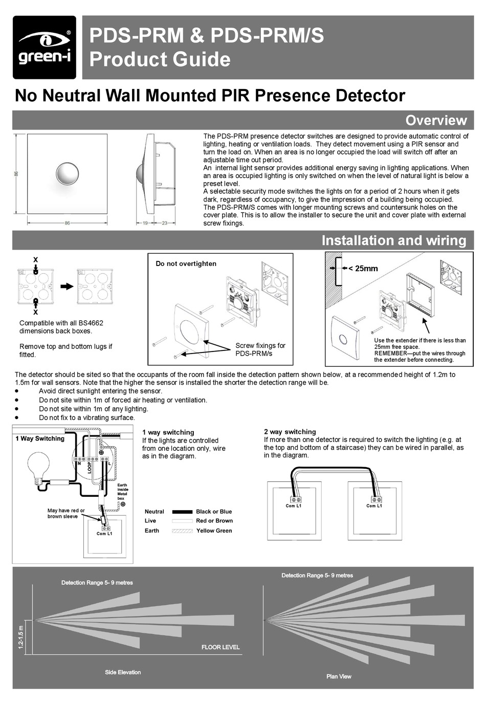 pds no neutral presence detector