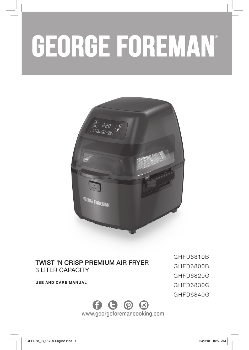 george foreman air fryer