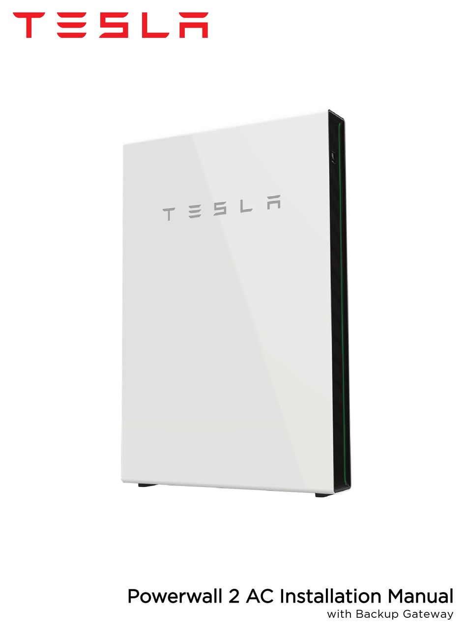 Tesla Powerwall 2 Ac Installation Manual Pdf Download Manualslib