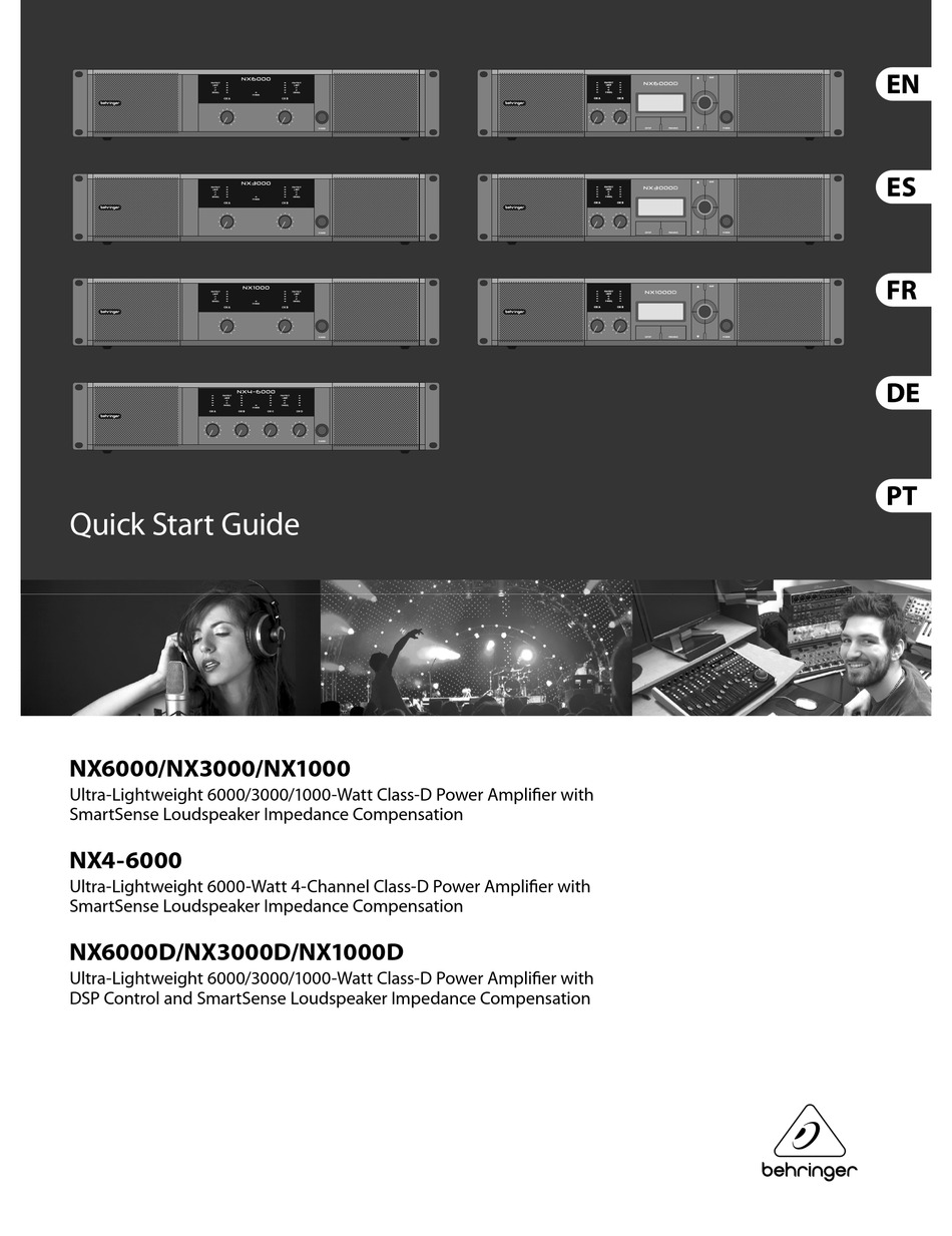 Behringer Nx6000 Quick Start Manual Pdf Download Manualslib