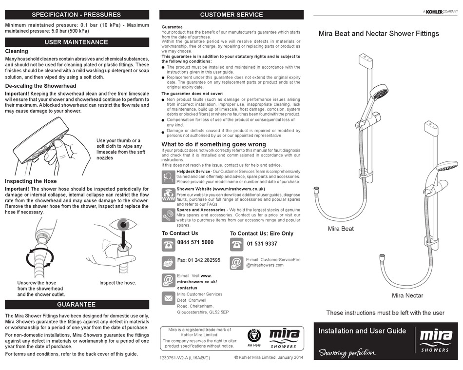 MIRA BEAT INSTALLATION AND USER MANUAL Pdf Download ManualsLib