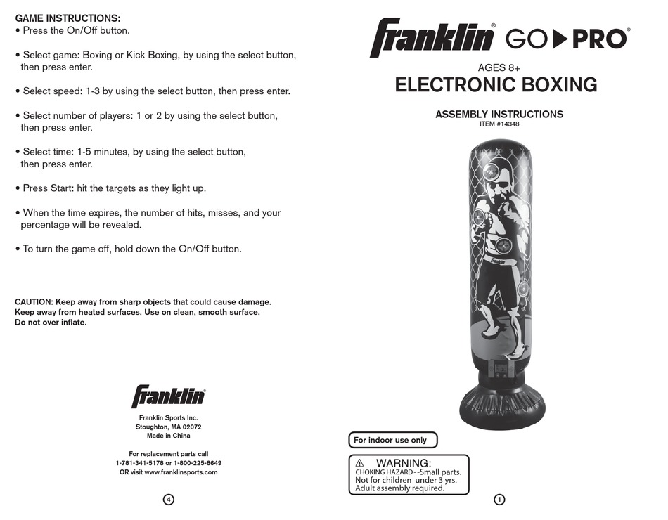 FRANKLIN GO PRO 14348 ASSEMBLY INSTRUCTIONS Pdf Download ManualsLib