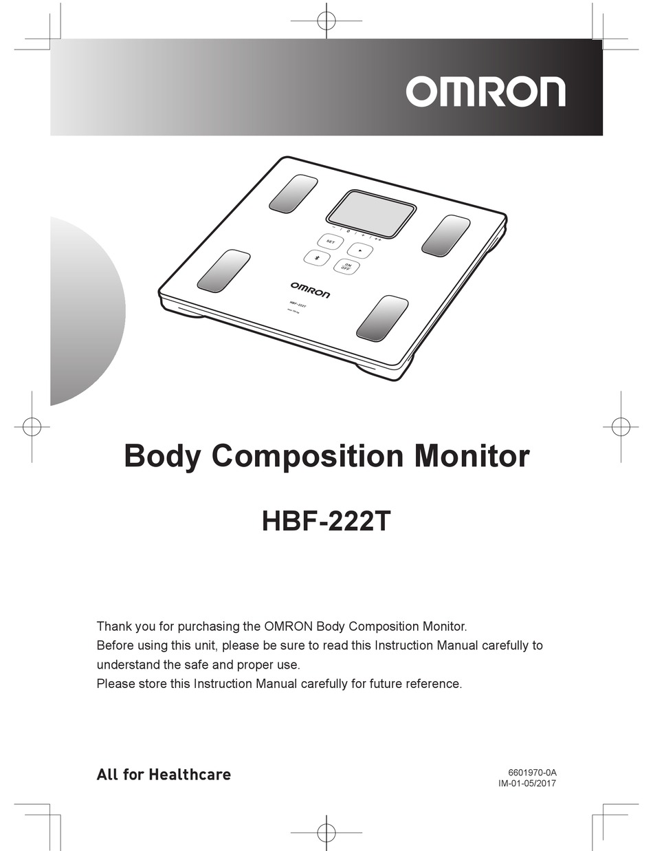 OMRON HBF-222T INSTRUCTION MANUAL Pdf Download 