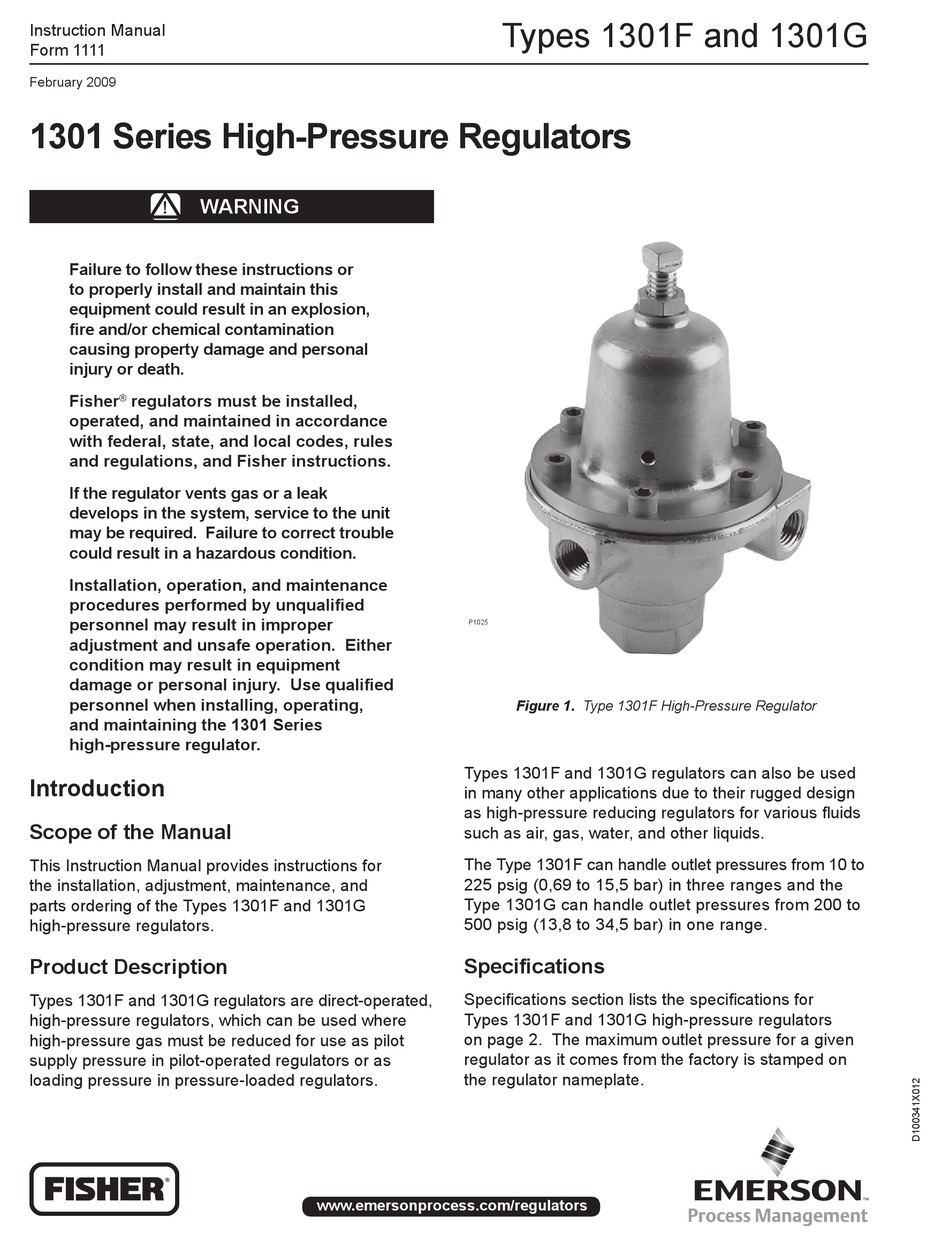 Fisher 1301f Instruction Manual Pdf Download Manualslib