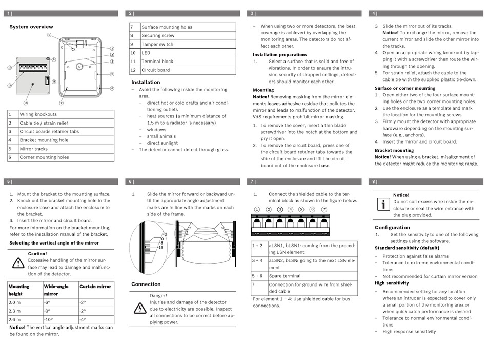 BOSCH DS 935 LSN INSTALLATION MANUAL Pdf Download ManualsLib