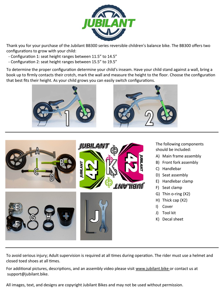 jubilant balance bike