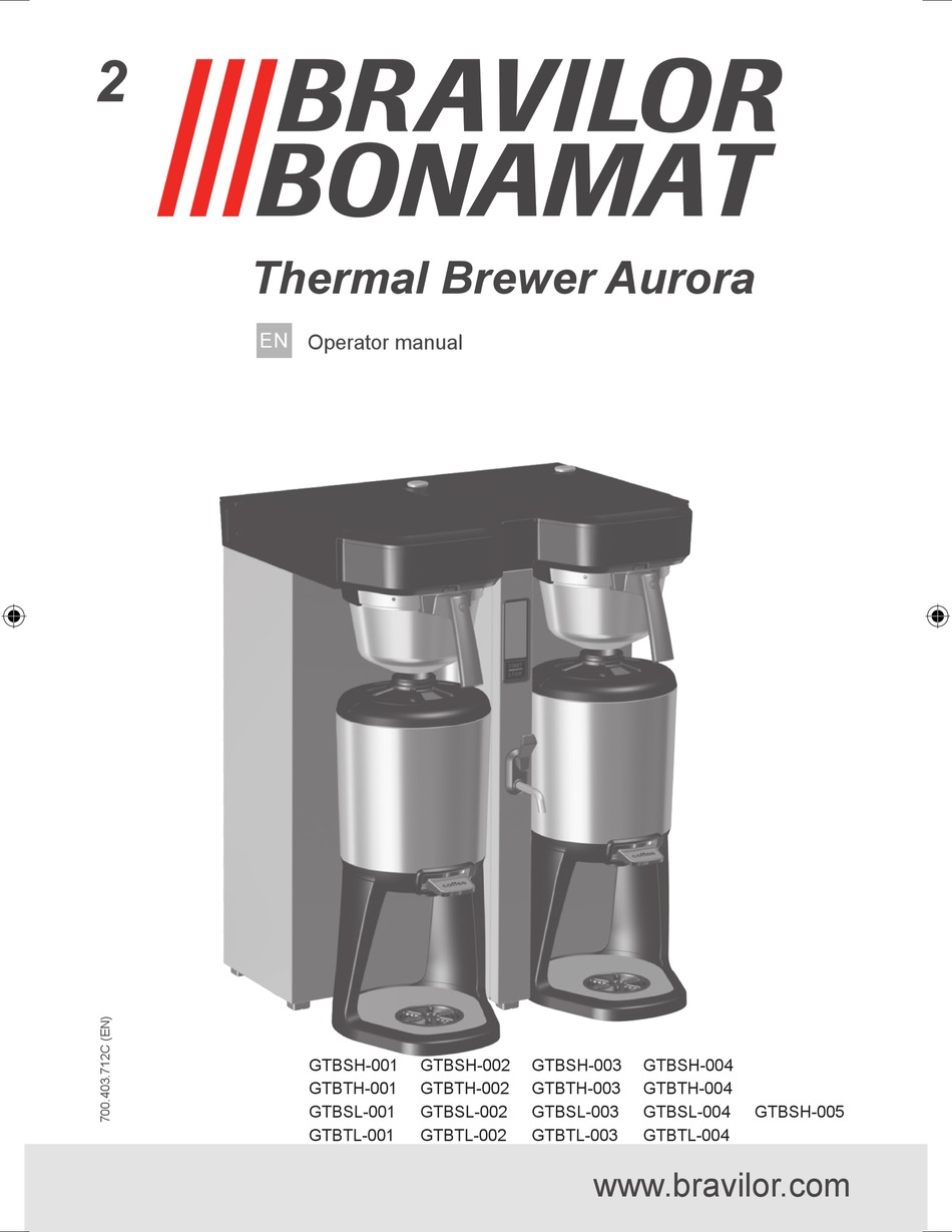 Bravilor Bonamat Thermal Brewer Thermos Dispenser Aurora