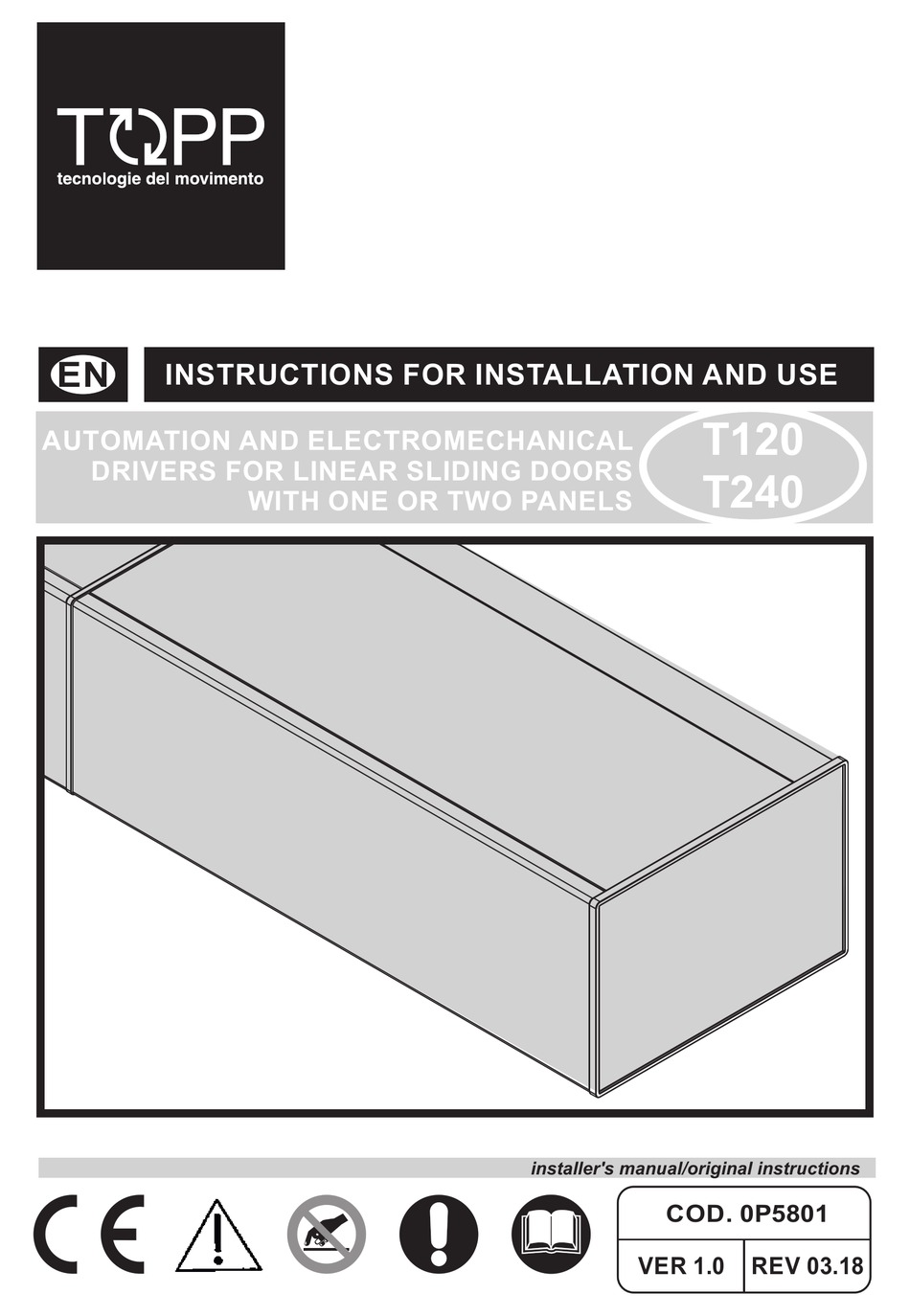 TOPP T240 INSTRUCTIONS FOR INSTALLATION AND USE MANUAL Pdf Download