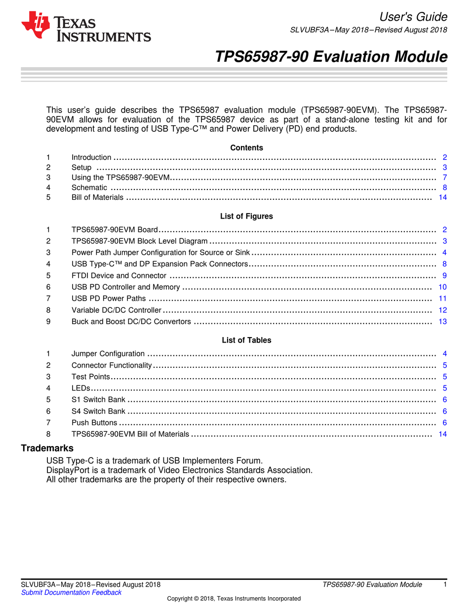 TEXAS INSTRUMENTS TPS65987-90 USER MANUAL Pdf Download | ManualsLib