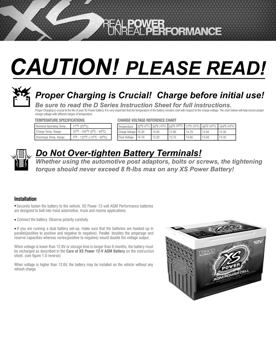 XS POWER D375 USER MANUAL Pdf Download ManualsLib