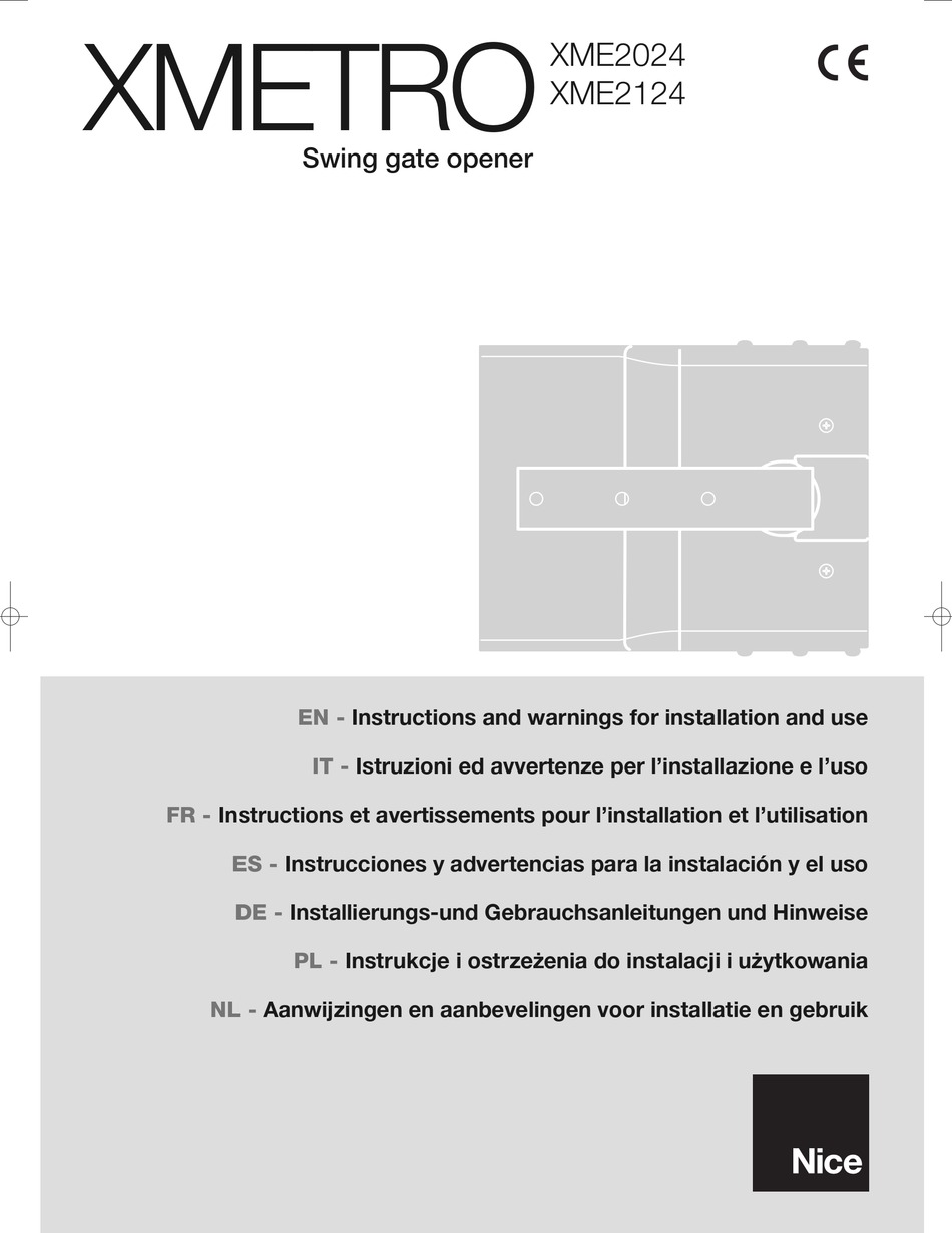 XMETRO XME2024 INSTRUCTIONS AND WARNINGS FOR INSTALLATION AND USE Pdf