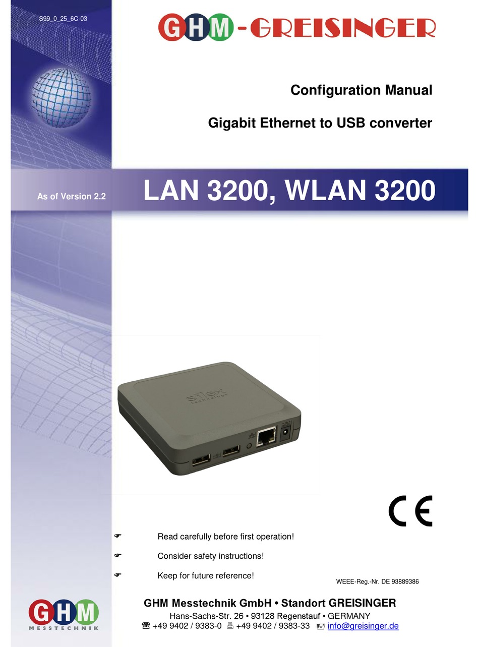 GHM LAN 3200 CONFIGURATION MANUAL Pdf Download | ManualsLib