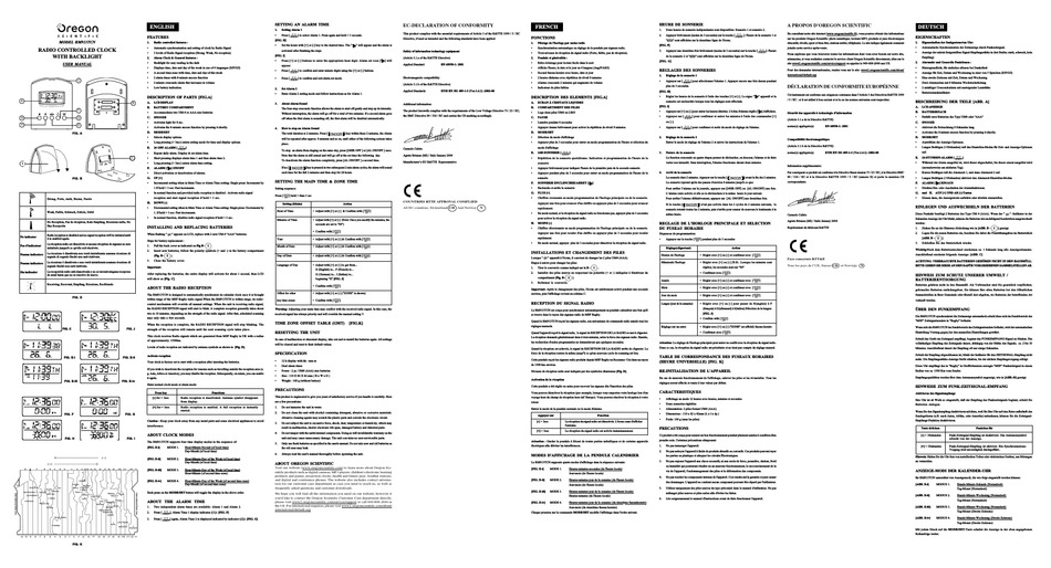 OREGON SCIENTIFIC RM913TCN USER MANUAL Pdf Download | ManualsLib