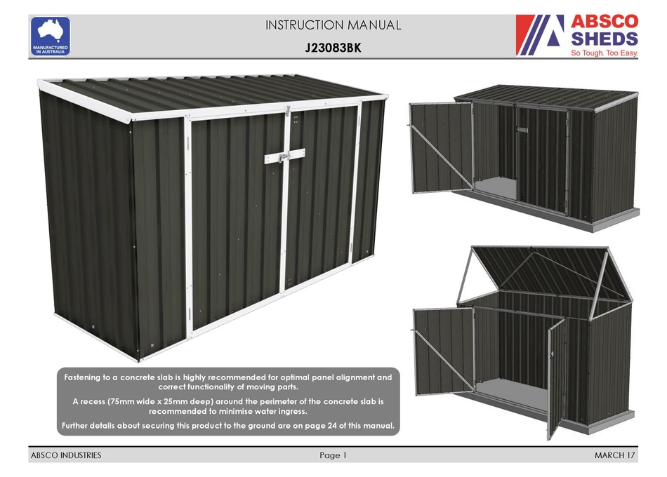 absco j23083bk instruction manual pdf download manualslib