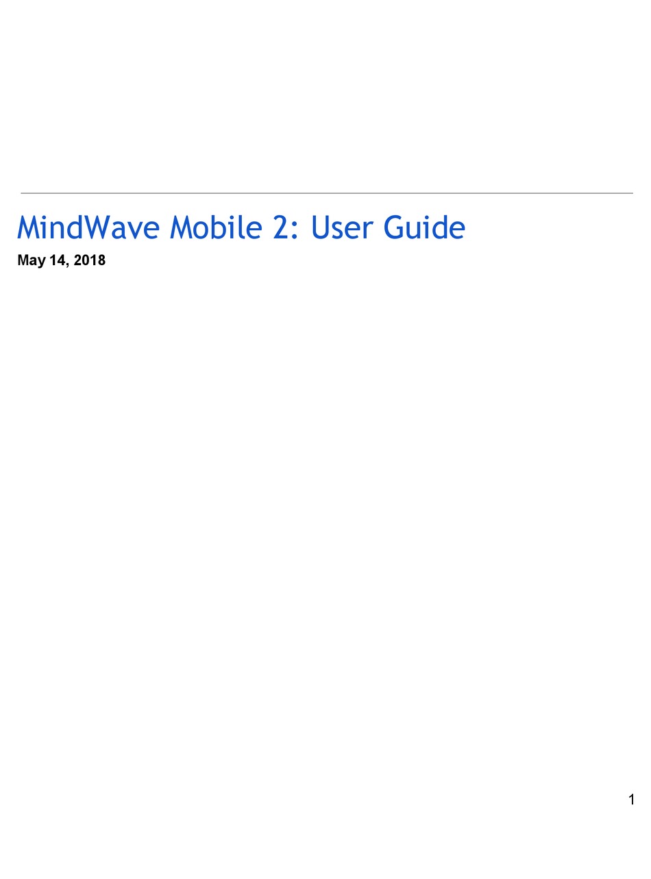neurosky mindwave datasheet