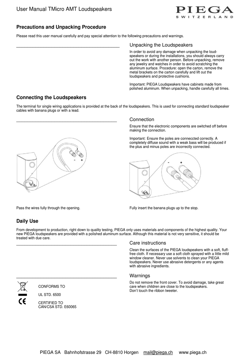PIEGA TMICRO AMT USER MANUAL Pdf Download ManualsLib