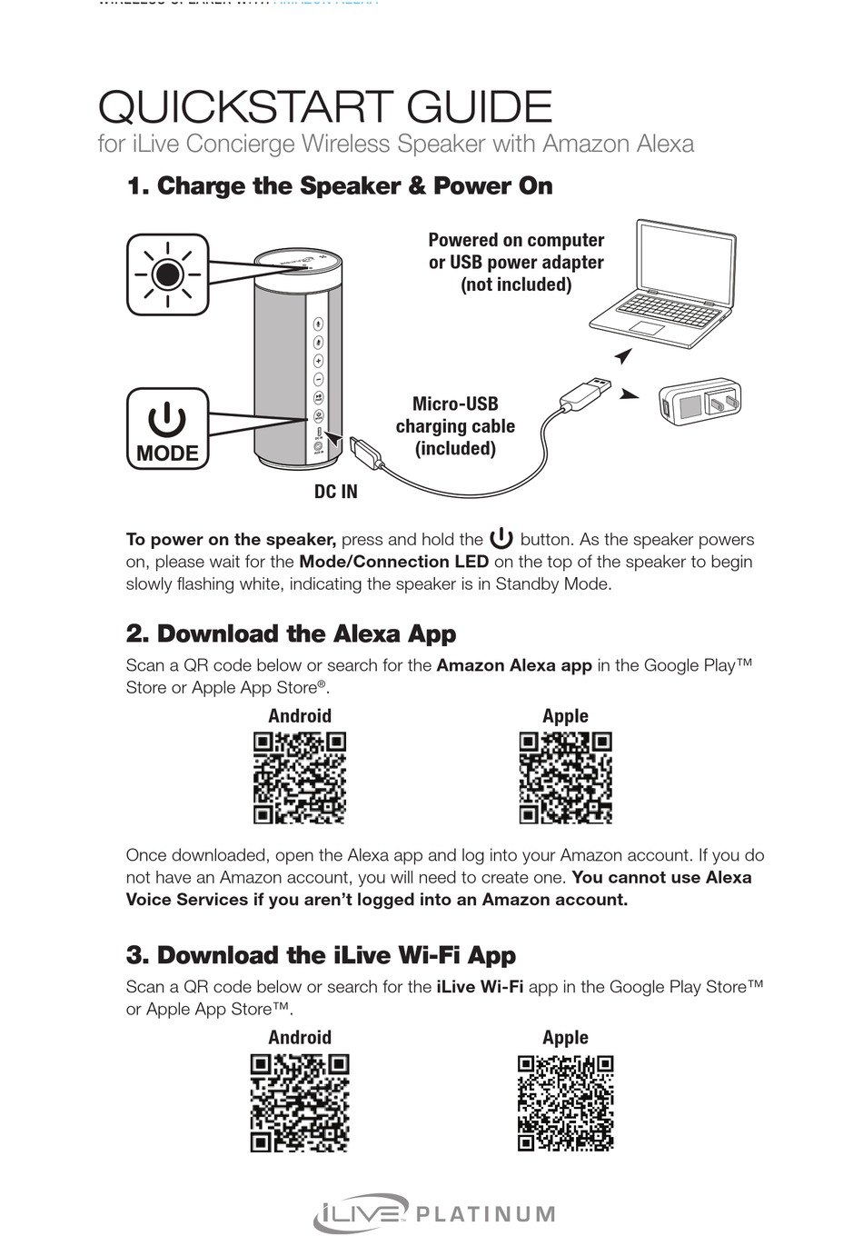 ILIVE PLATINUM ISWFV387 QUICK START MANUAL Pdf Download | ManualsLib