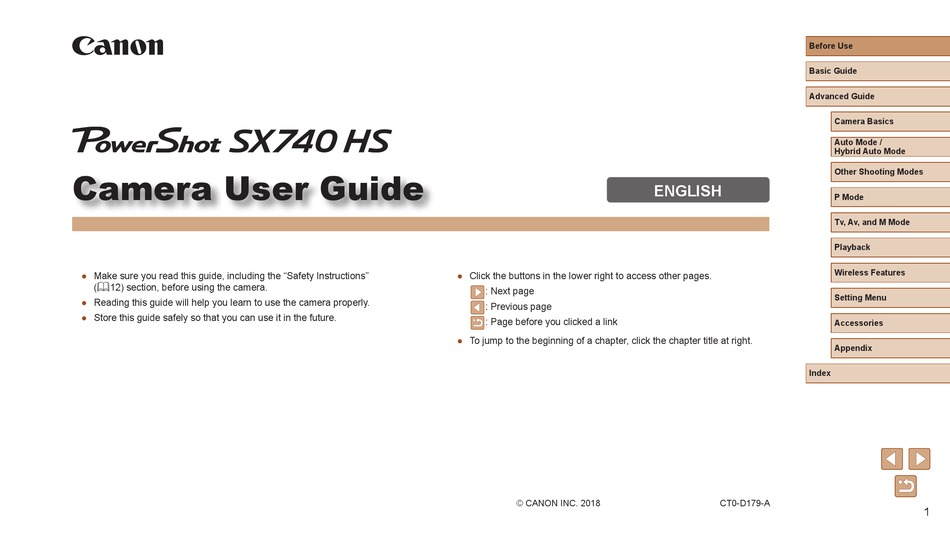 CANON POWERSHOT SX740 HS CAMERA USER MANUAL Pdf Download | ManualsLib