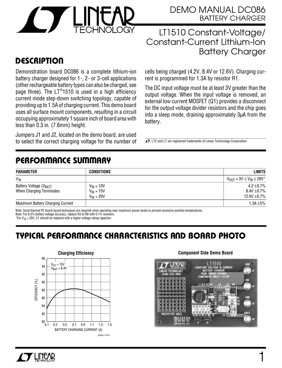 LINEAR TECHNOLOGY DC086 DEMO MANUAL Pdf Download ManualsLib
