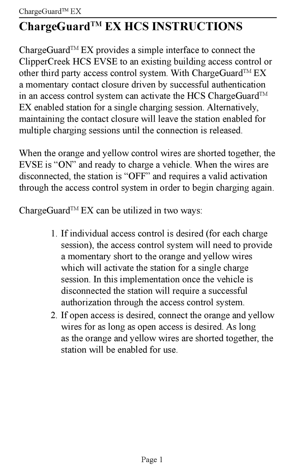 CLIPPERCREEK CHARGEGUARD EX INSTRUCTIONS FOR USE Pdf Download ManualsLib